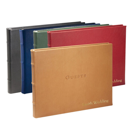 Personalized Traditional Leather Guest Book